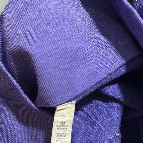 Lululemon In The Flow Crop II Heathered Purple Leggings Size 6 - Picture 16 of 16